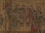 Scenes from the cycle of life, Ten-panel screen; ink an color on paper, Korea
